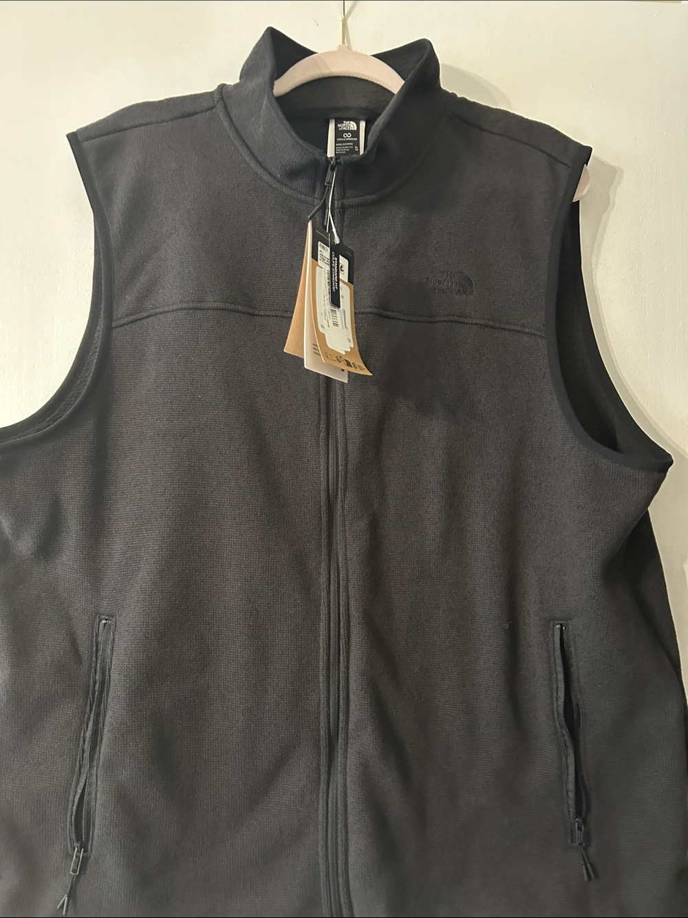 The North Face Men's Dark Gray Full-Zip Fleece Vest